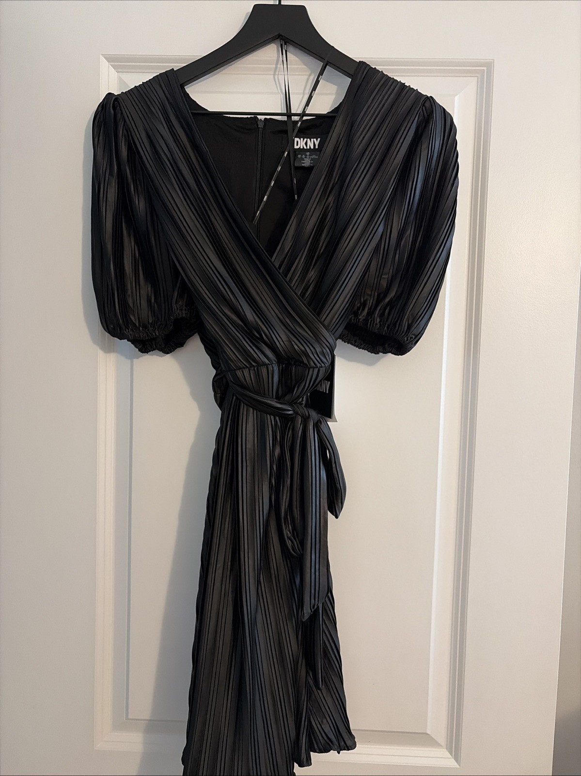 DKYN Faux Leather Wrap Dress