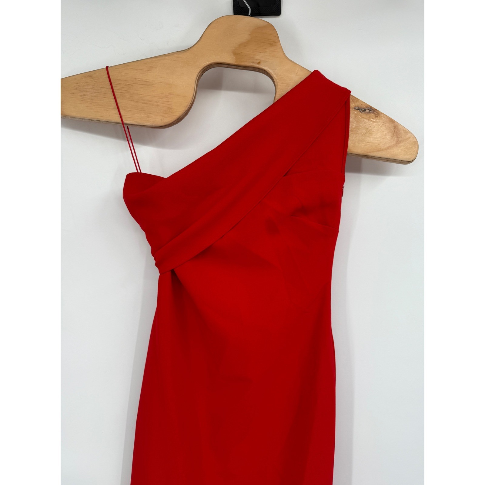 Likely Women’s One Shoulder Driggs Sheath Dress Gown Scarlet Red Size 4