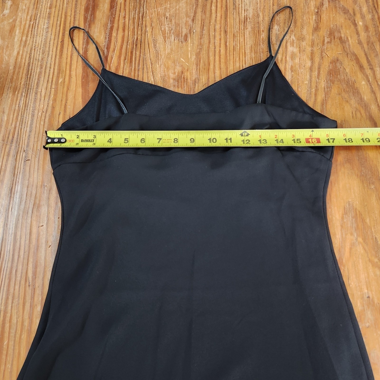 Black Asymmetrical Slip Dress Chiffon Strappy Y2K 90s Ruffle HOCO Large Vtg