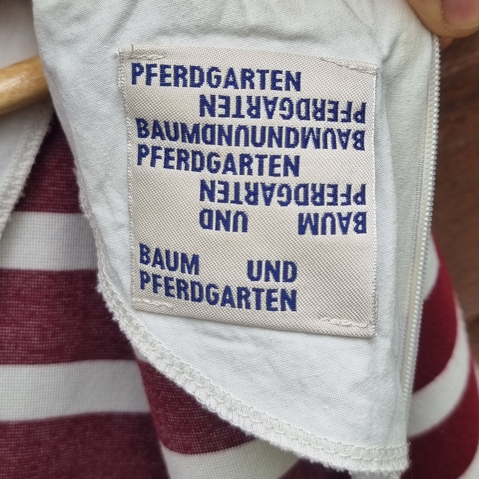 Baum Und Pferdgarten Red White Striped Dress Small Back Half Zip Spring Summer