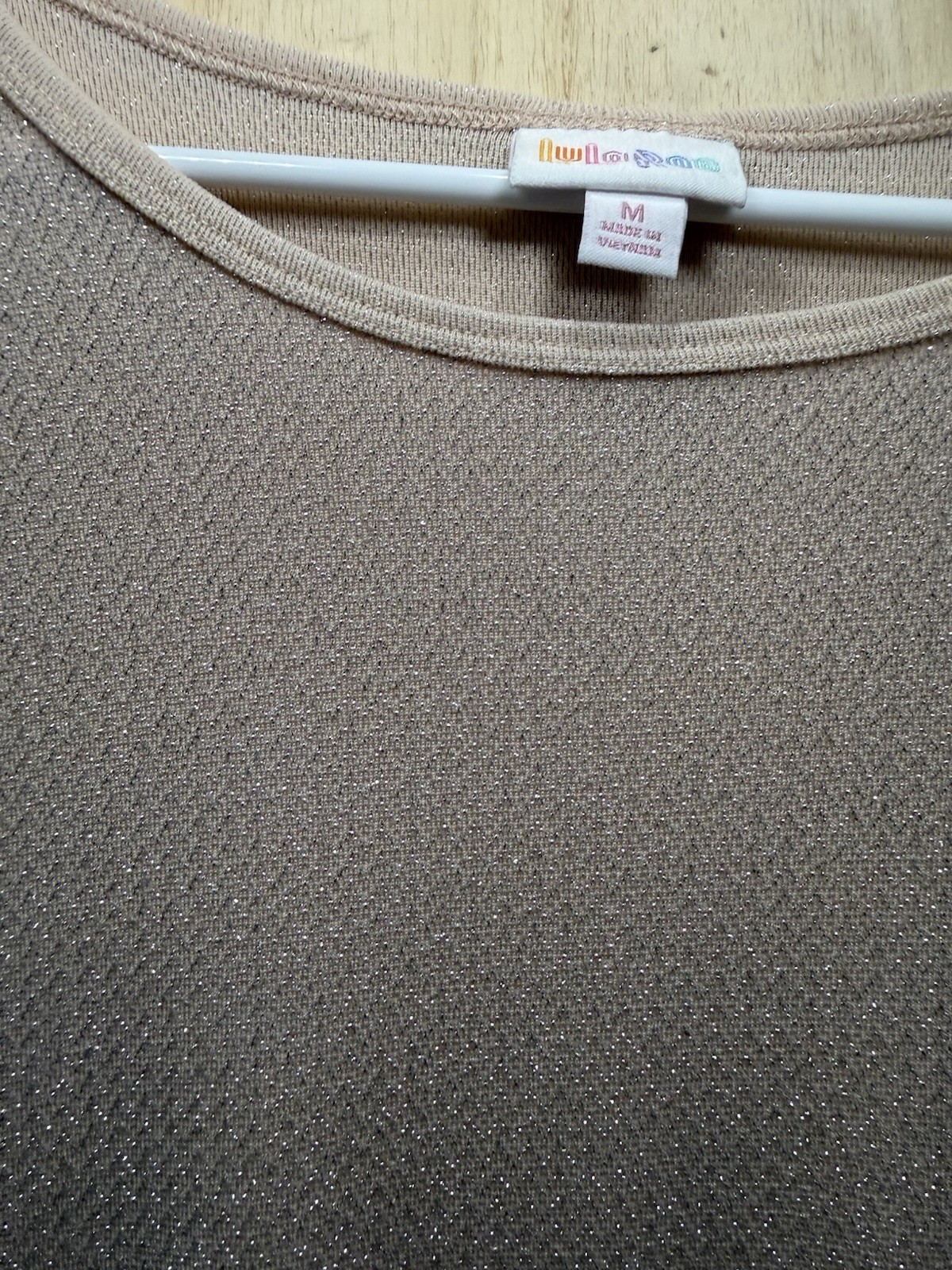 LuLaRoe Sparky Neutral Asymmetrical Party Dress size Medium
