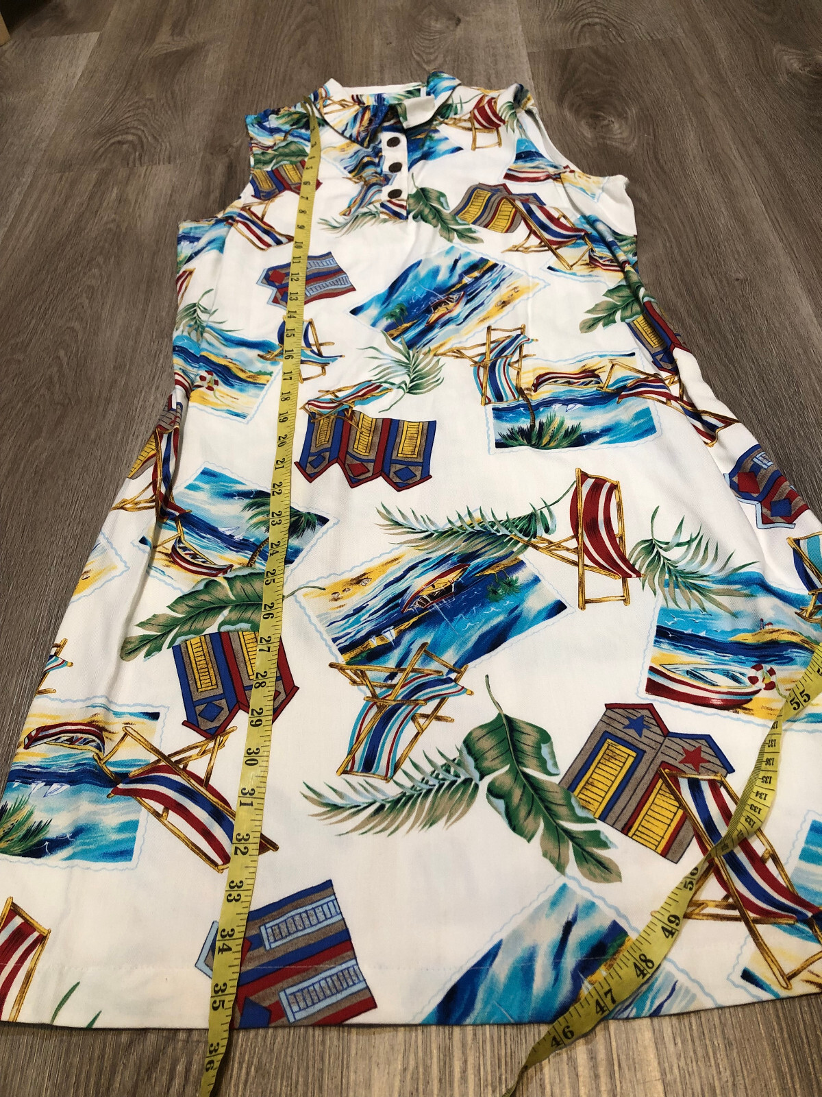Caribbean Joe Hawaiian Creations Short Sleeves Luau Dress Petite Medium PM H860