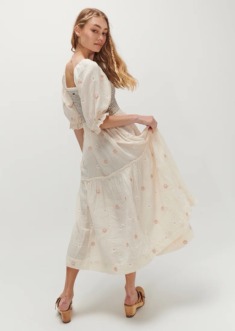 Ghanda Georgia Flower Embroidered Dress