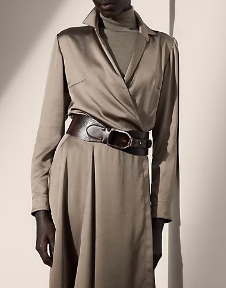 NWT $2690 Ralph Lauren Collection Aniyah Washed Charmeuse Day Dress Sz 16