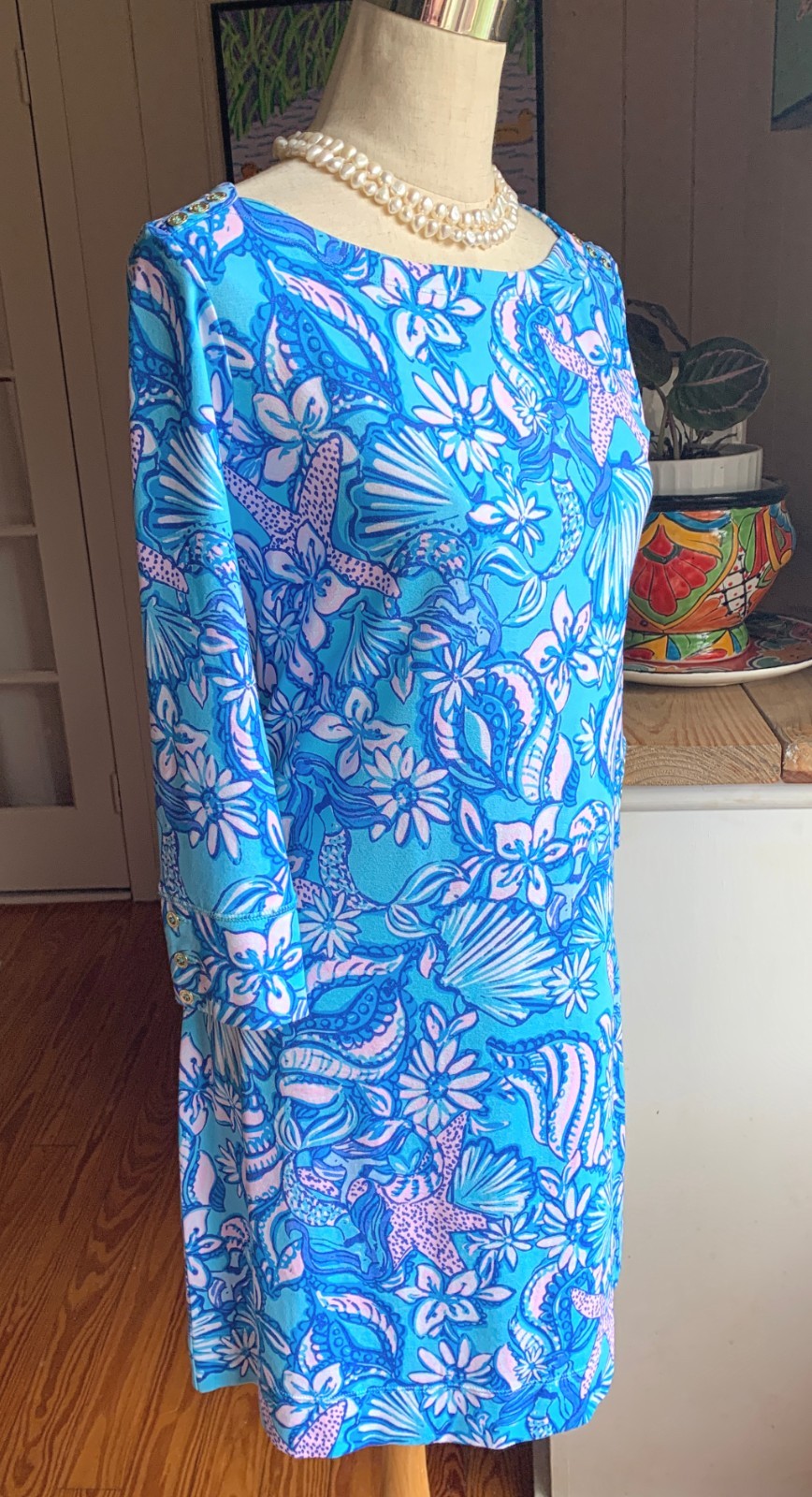 Lilly Pulitzer Starfish Print Stretch Dress M