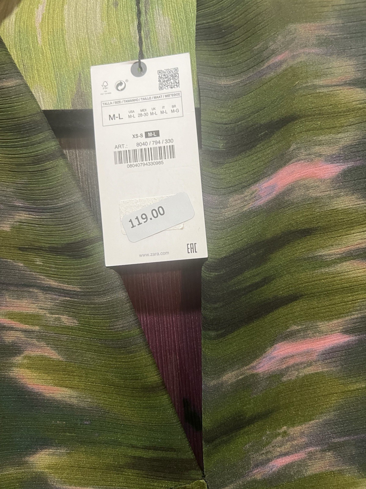 Zara ZW Collection Floral Oversize Kaftan Dress Size M/L NWT