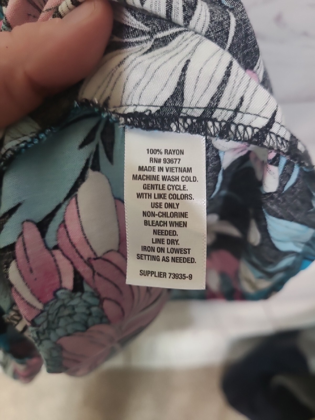 A.N.A. Bella Multicolor Tropical Print Midi Dress Cinched Waist Womans Size 14