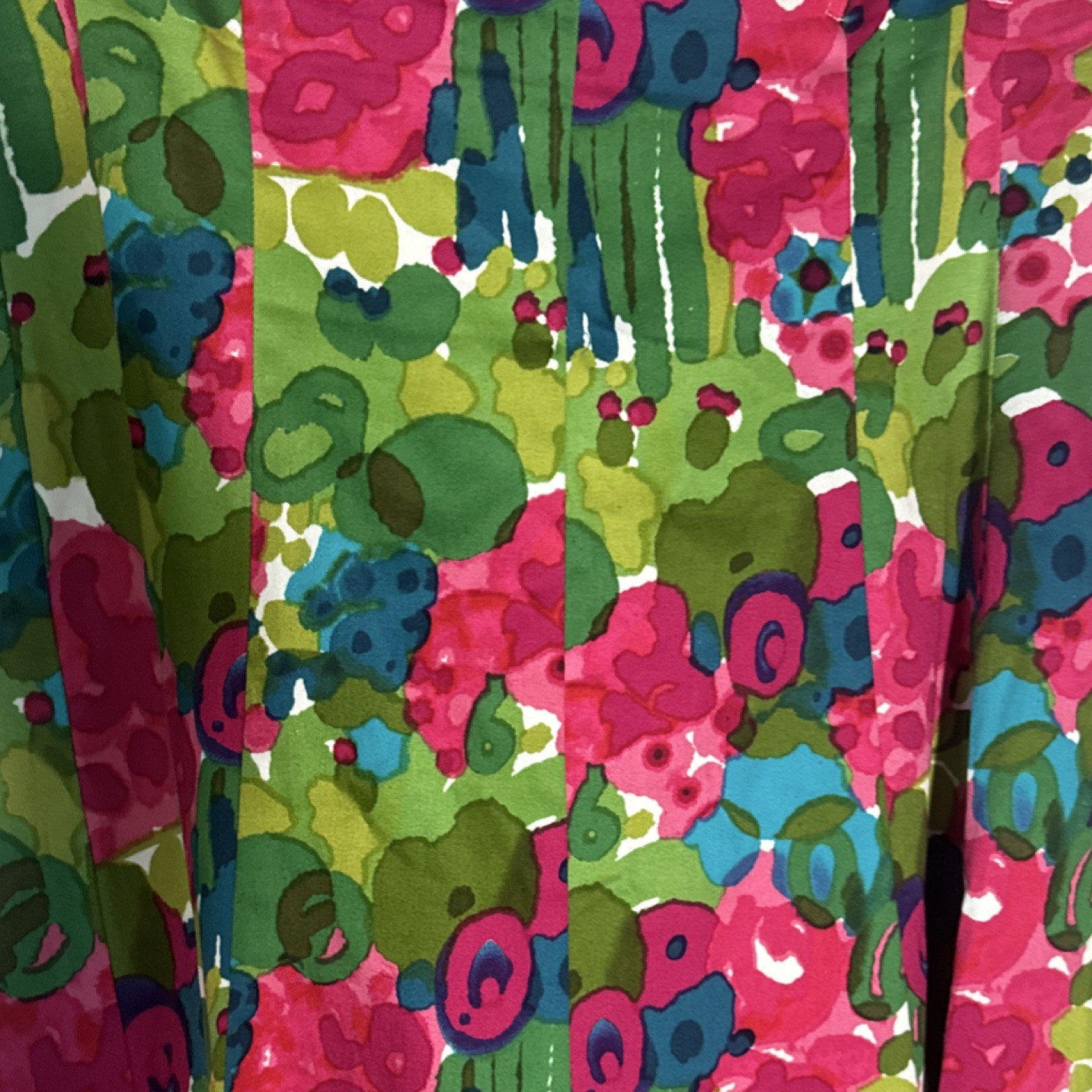 Sleeveless Floral Scoop Neck Sundress Green Pink Multicolor Short Casual Straps