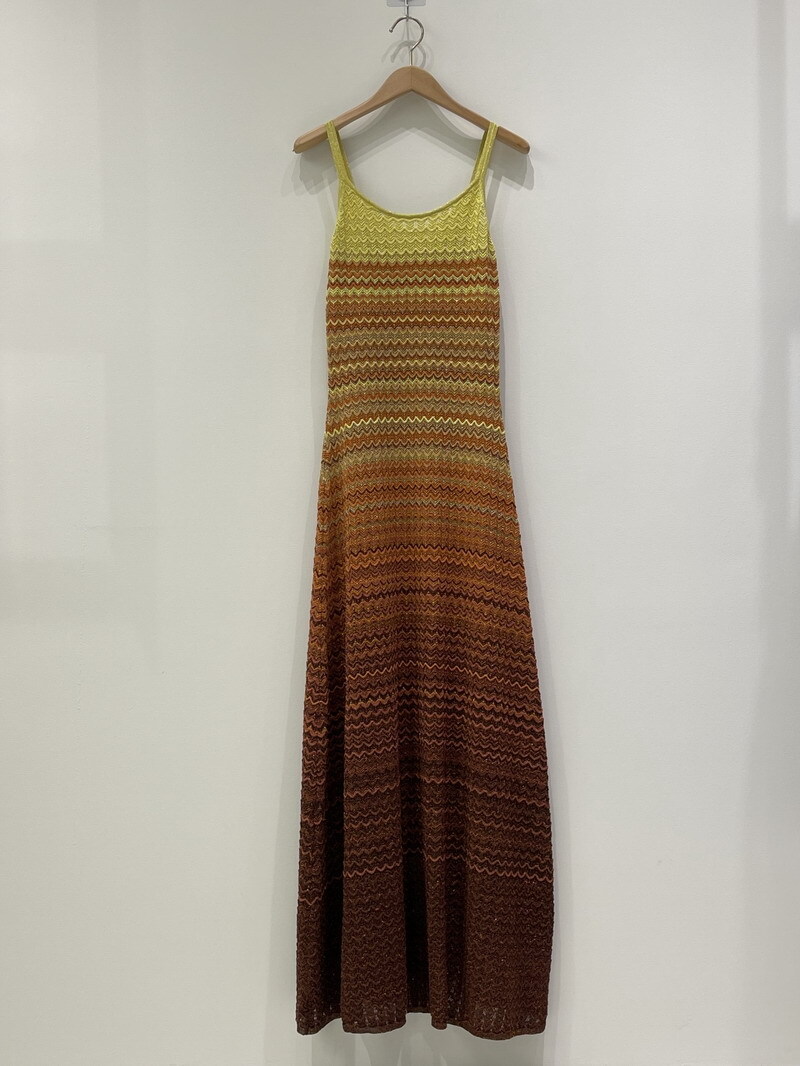 Sandro Knit Slip Dress Contrasting A-line Midi Dress for Women