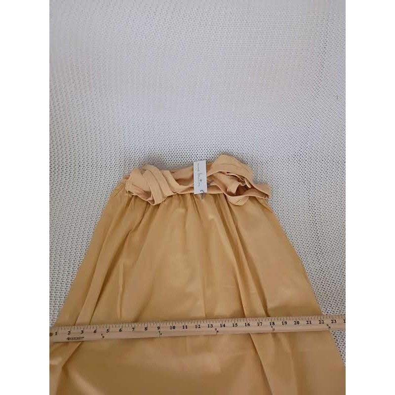Nine Britton Mustard Yellow Ribbed Mixed Media Maxi Dress NWT Fits S/M