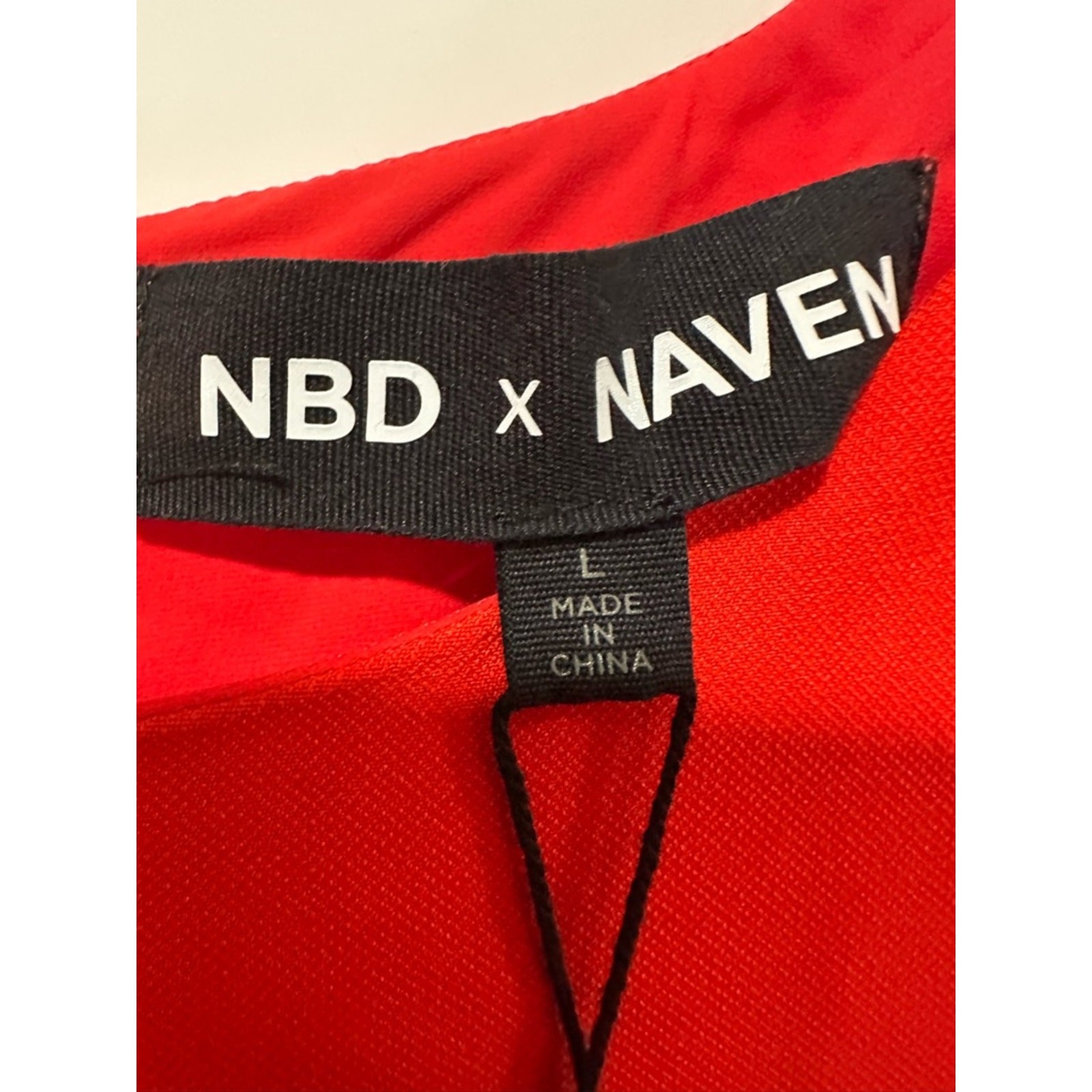 NBD x Naven Red Cutout Mini Dress Large NWT Cocktail Revolve Flame Scarlet Party