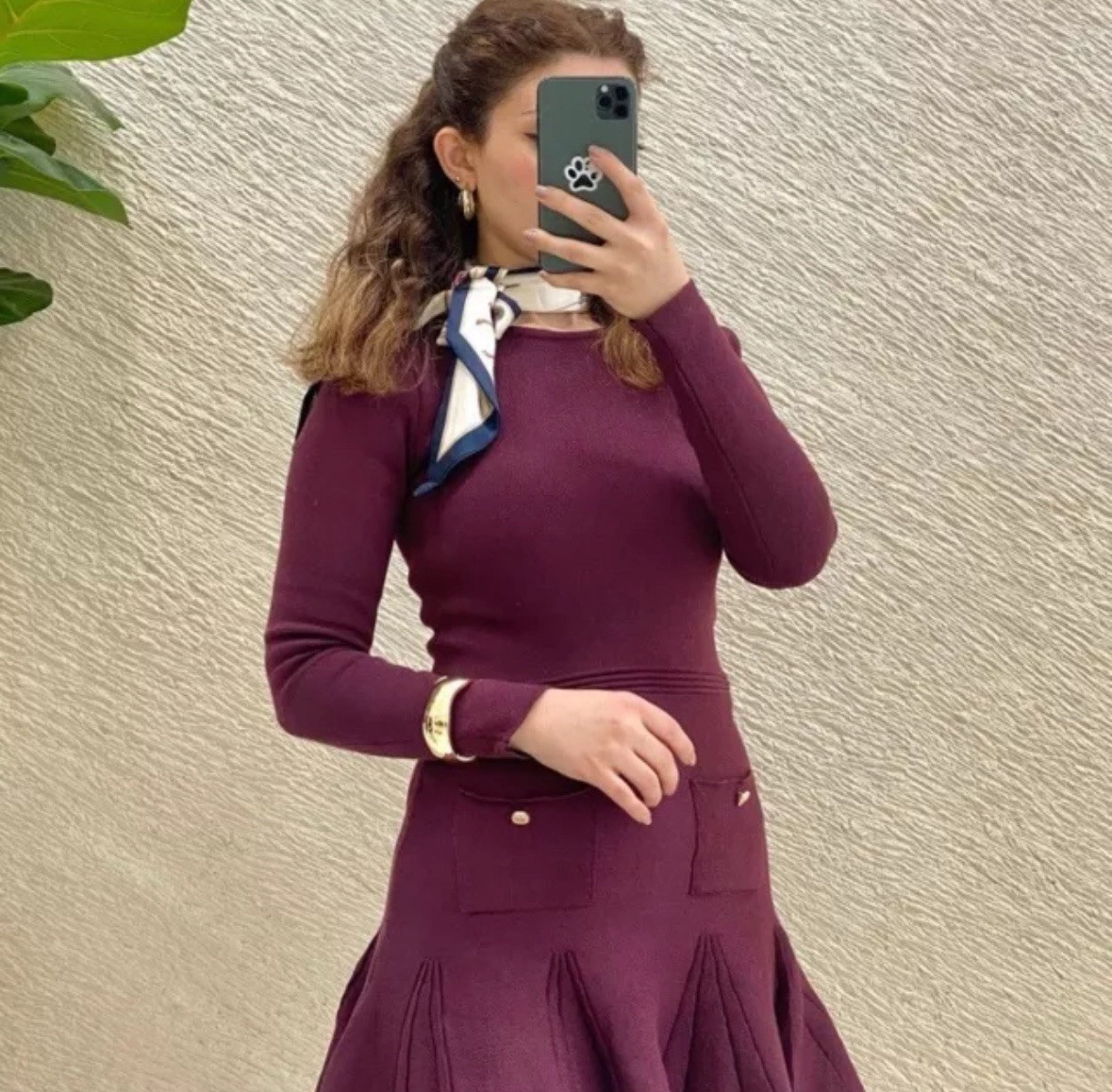 ZARA WOMAN FW24 NWT PLEATED SHORT KNIT DRESS BURGUNDY 2142/269 SIZE S, L,XL