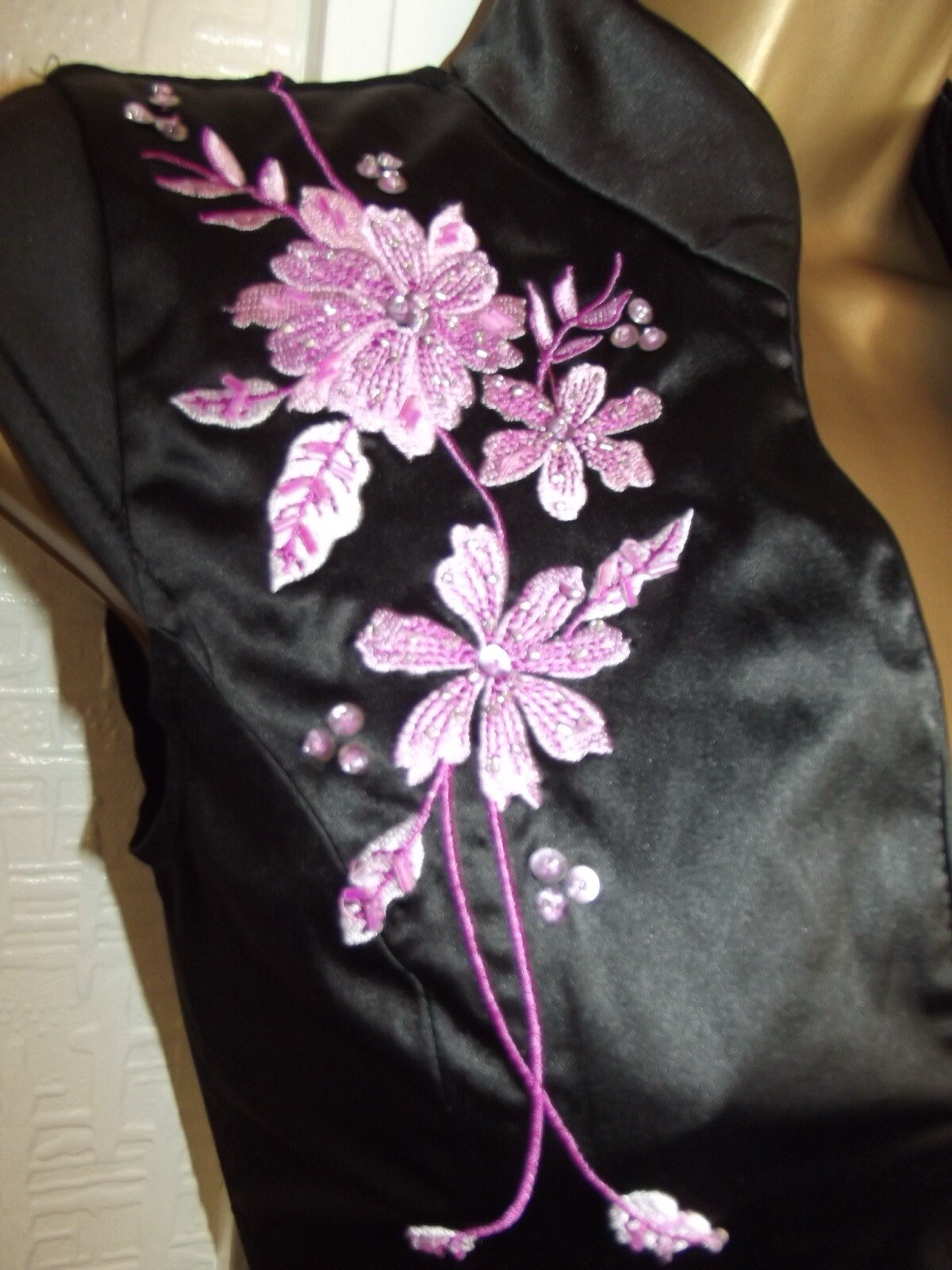 BNWT Jane Norman ❤️Black Oriental Chinese Mesh Party Dress 12 14 Pink Party