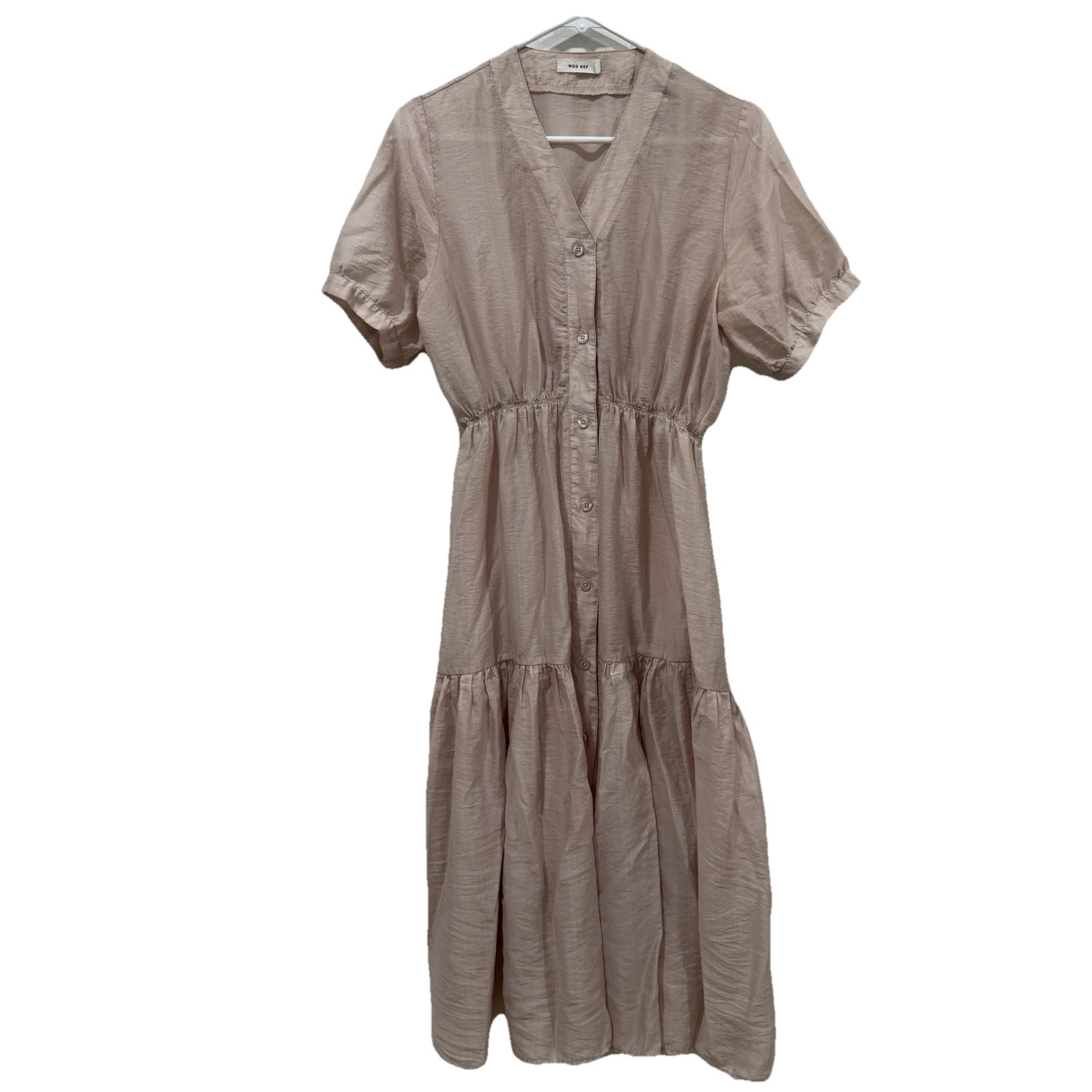 Women’s Mod Ref Button Front Savannah Dress Womens Size Small Lightweight Sheer