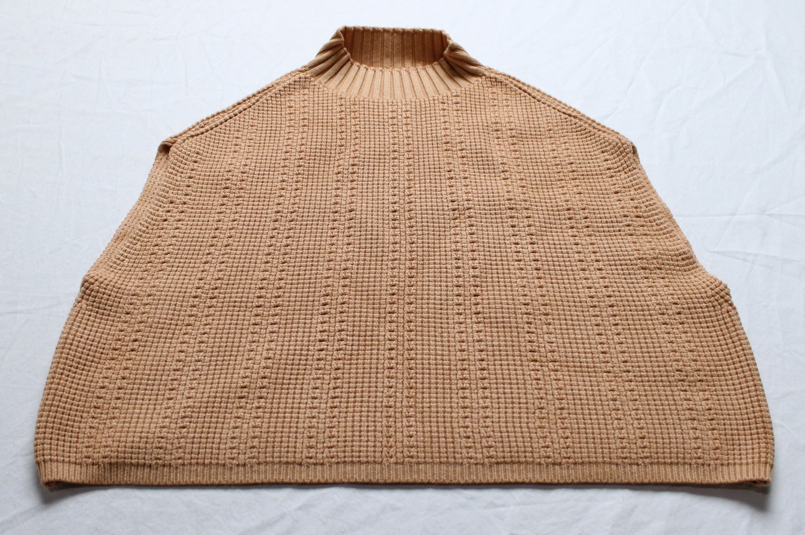Chic Wish Women’s Long Sleeve Pleated Knit Twinset Dress AC2 Apricot Medium NWT