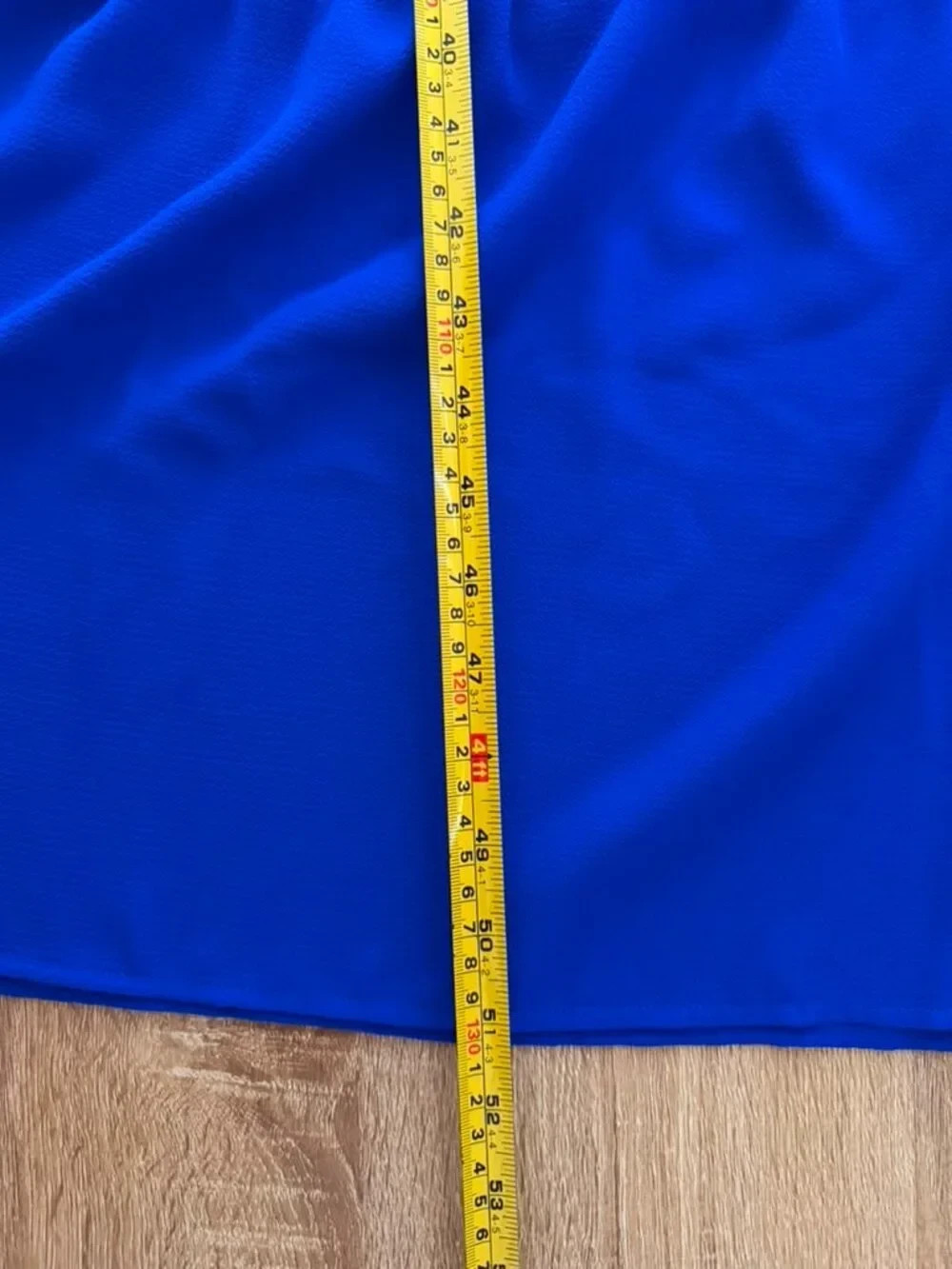 Monteau Los Angeles Royal Blue Maxi Dress Flutter Sleeve Smocked Waist Small