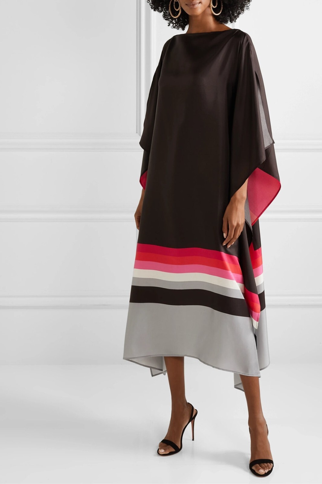 Beautiful Designer ,Women Soft Satin Silk Kaftan, Beach Wear Caftan J5581