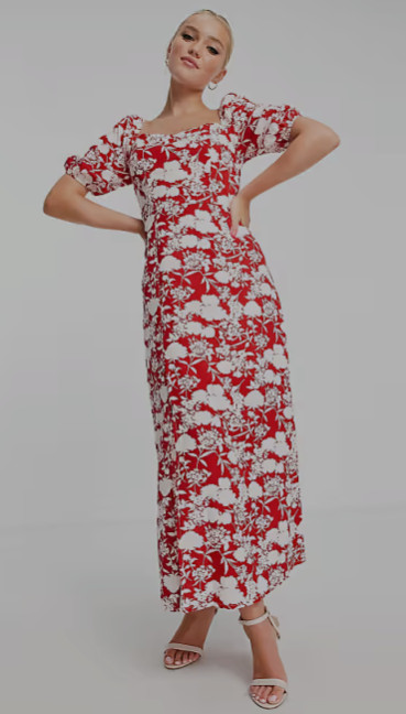 In The Style x Jac Jossa Flutter Sleeve Floral Midi Dress – UK 8 (Private)