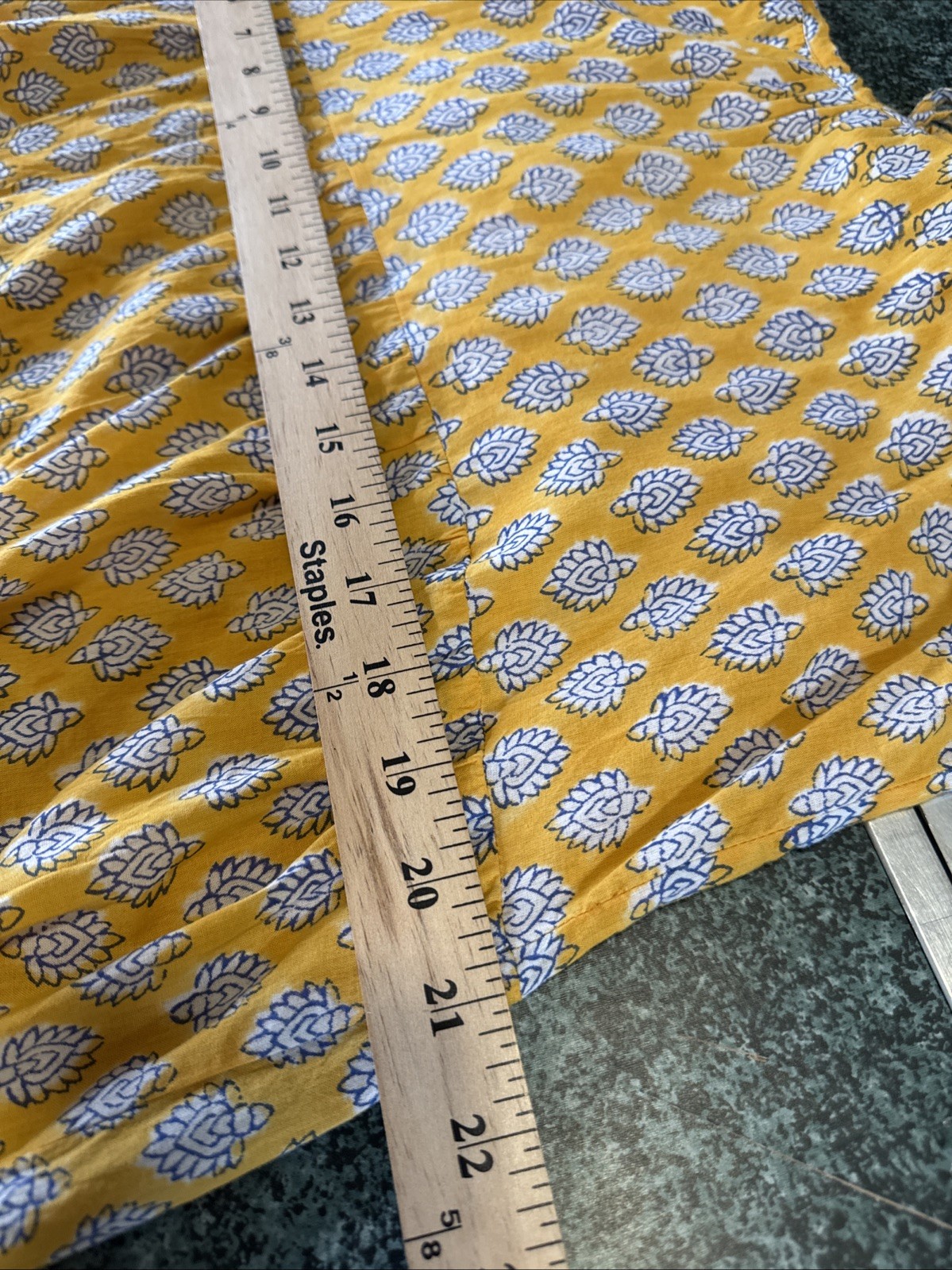 Emerson Fry India Collection Hand Block Printed Button Front Maxi Dress M/L??
