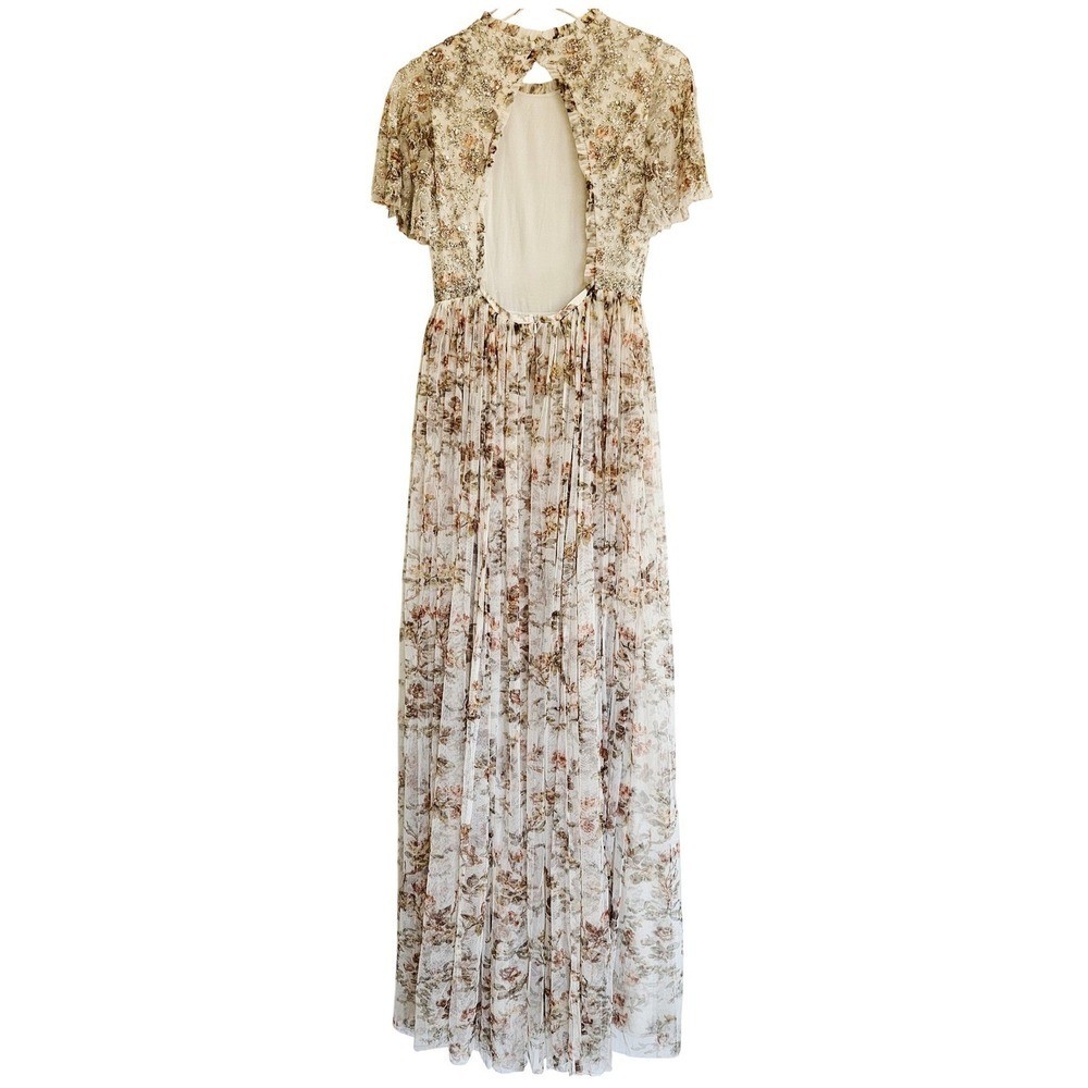 Needle & Thread Andromeda Embellished Maxi-Dress Size 6