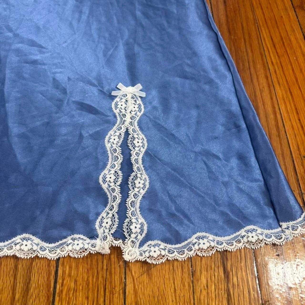 Victoria’s Secret light blue lace slip dress white lace size M