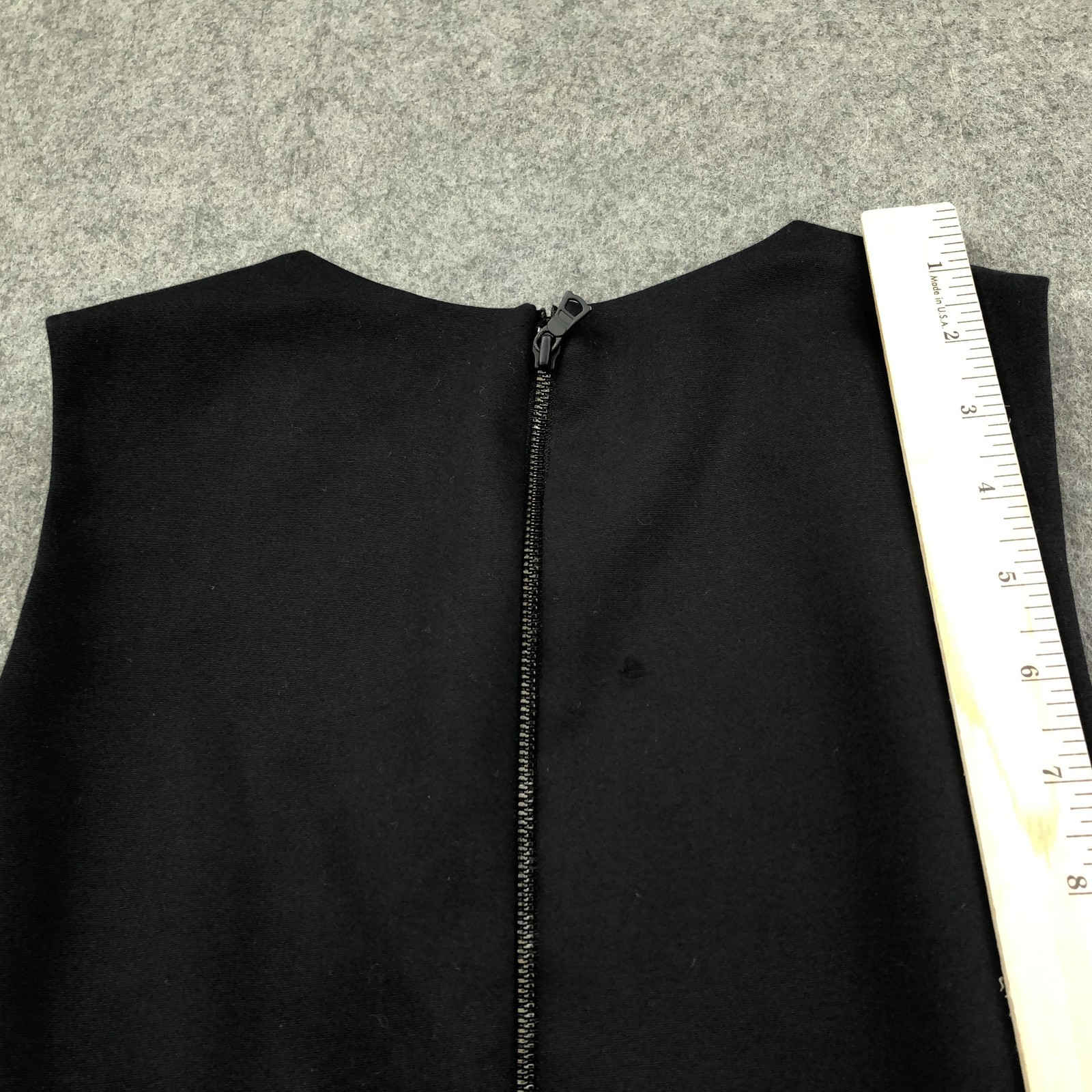 Alice + Olivia Dress Womens Small Black Pleated Fit Flare Sleeveless Office Work