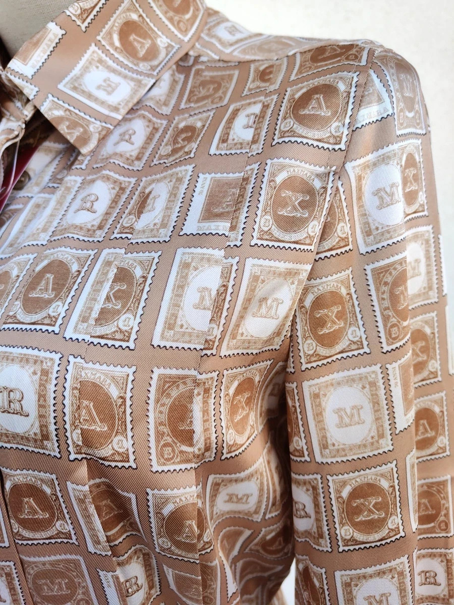 ✨MAX MARA Logo Printed Pleated Dress 36IT, 32De, 34Fr, 2US, 4GB