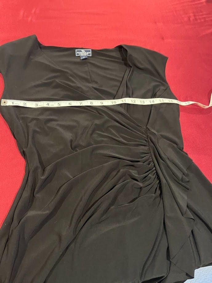 American Living Cap Sleeved Black Knit Dress Size 10