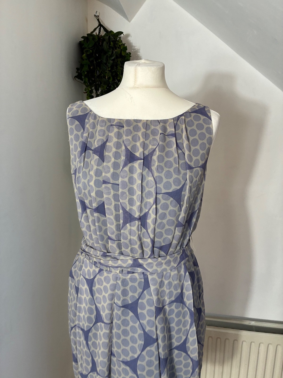 FENN WRIGHT MANSON SILK BLEND OCCASION DRESS SIZE 12 WEDDING GUEST RACES