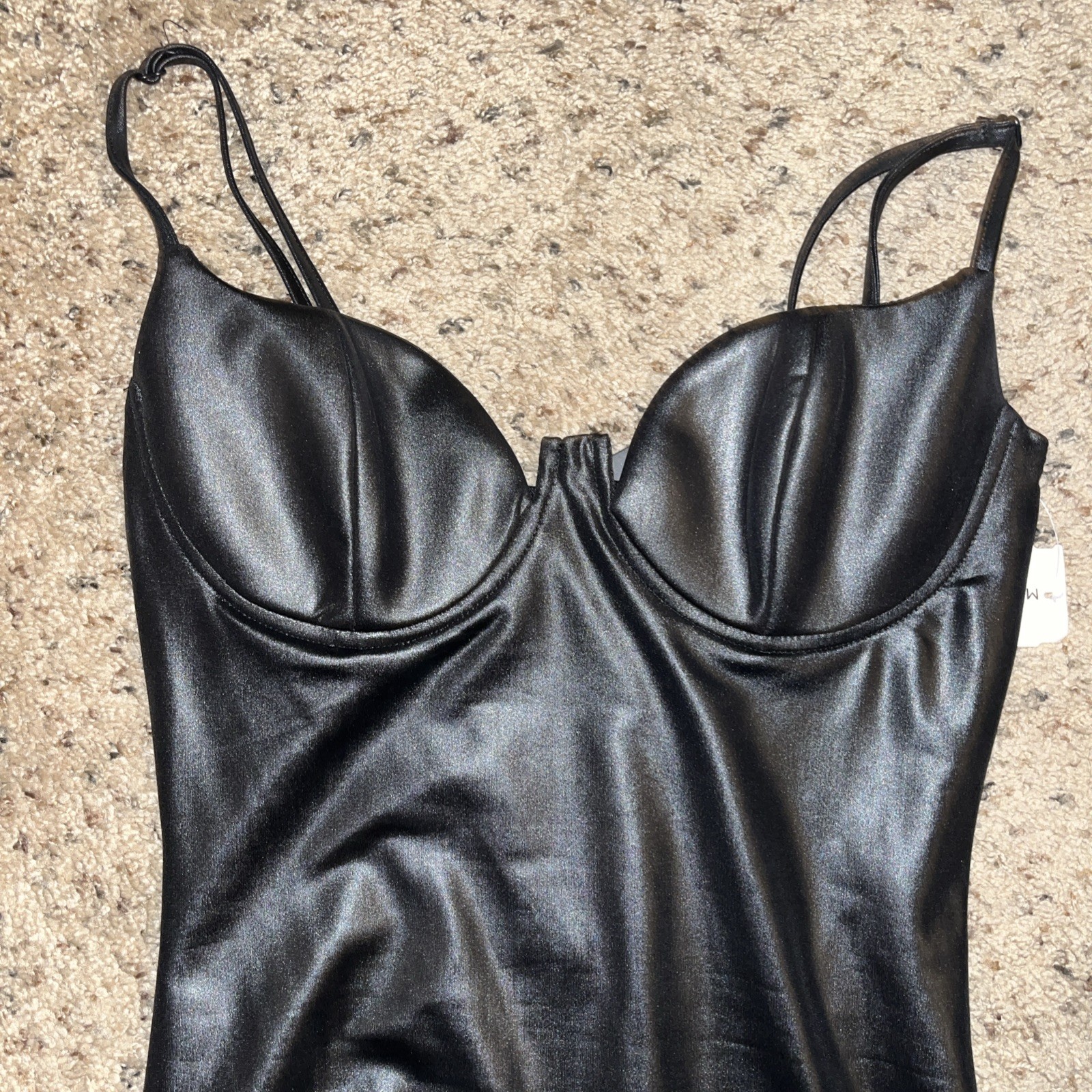 Bodycon Little Black Dress S Pleather Faux Leather Sexy Lac Bleau Dom Cocktail