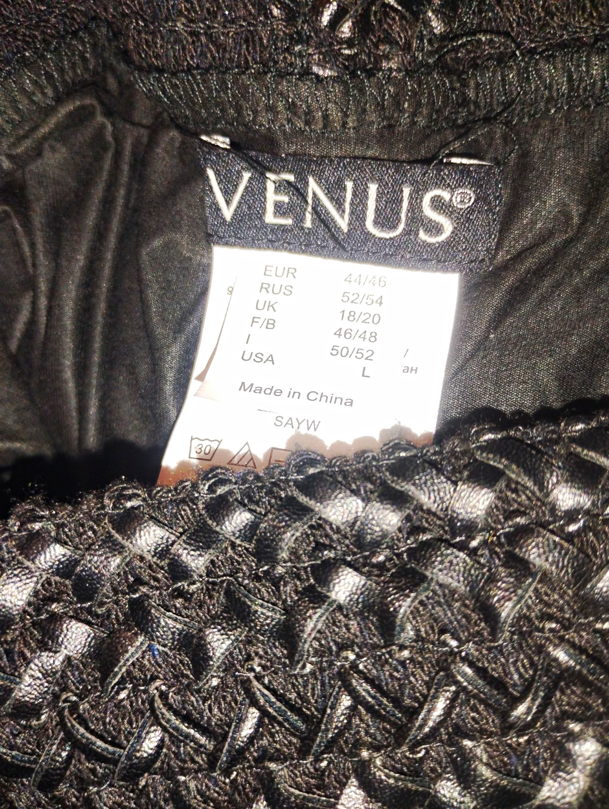 VENUS Black Cowl Neck Sheath Cocktail Dress Sleeveless Knee Jersey Polyester L