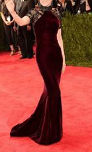 Red Carpet stretch velour dress with Chantilly and Alencon lace size S/M – NWT
