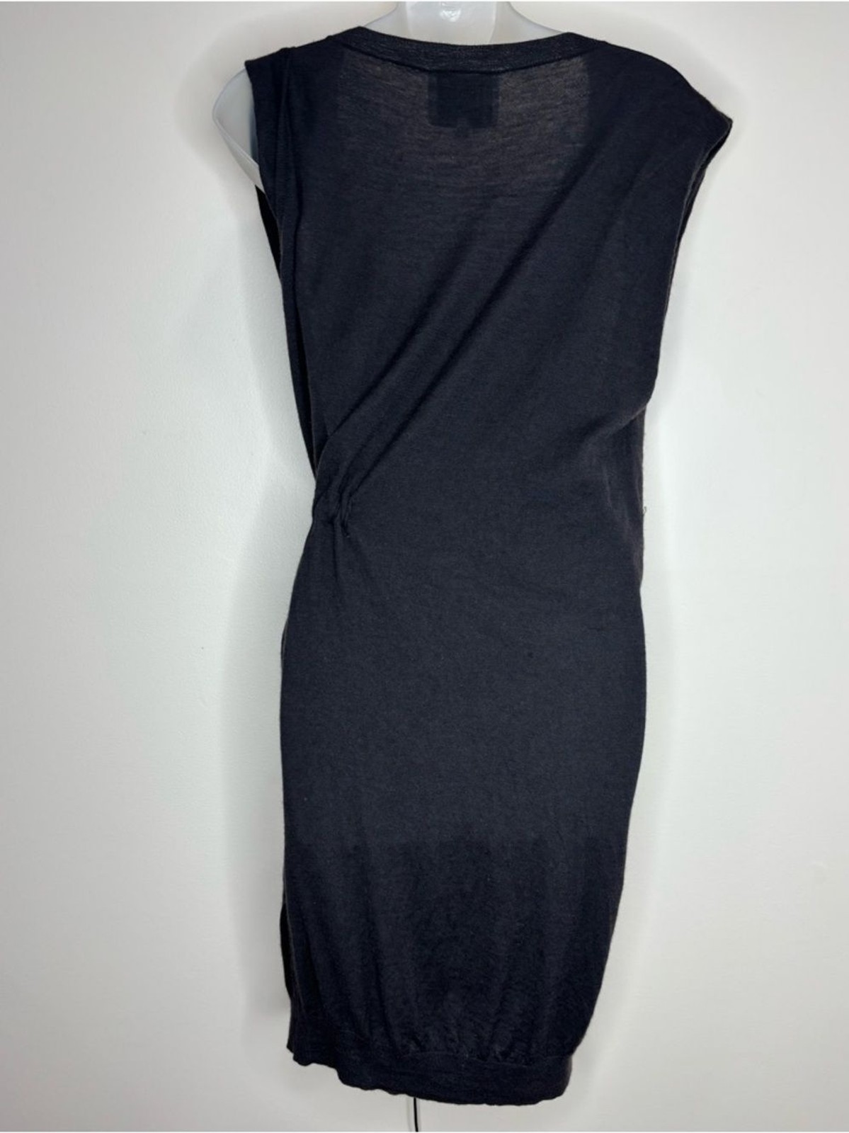 3.1 Phillip Lim Wool Cashmere Blend Grey Sleeveless Tie-Waist Midi Dress small