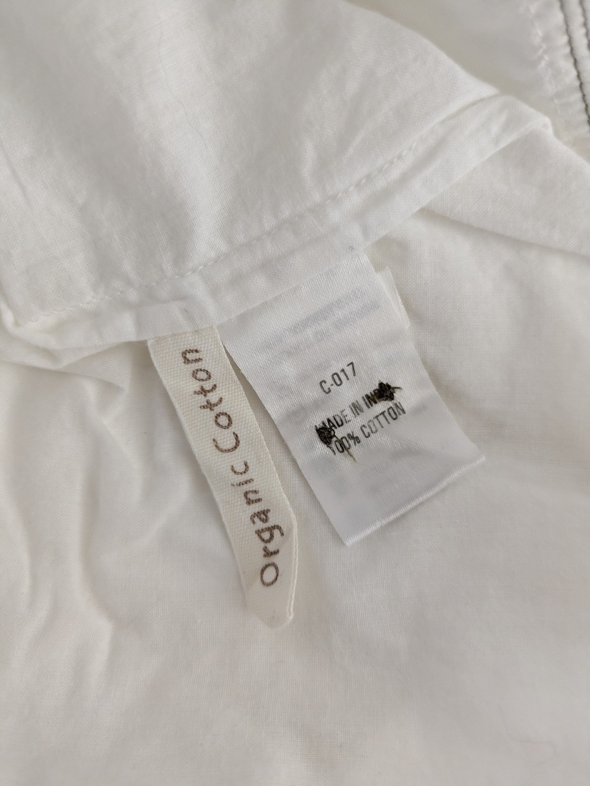 Anokhi size XL white organic cotton kaftan dress pink stitching detail