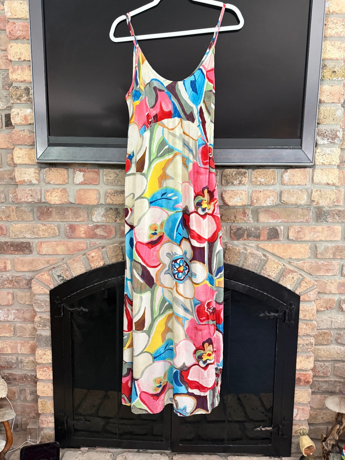 Jams World Laniakea Hawaiian Tropical Floral Tank Sundress Size L