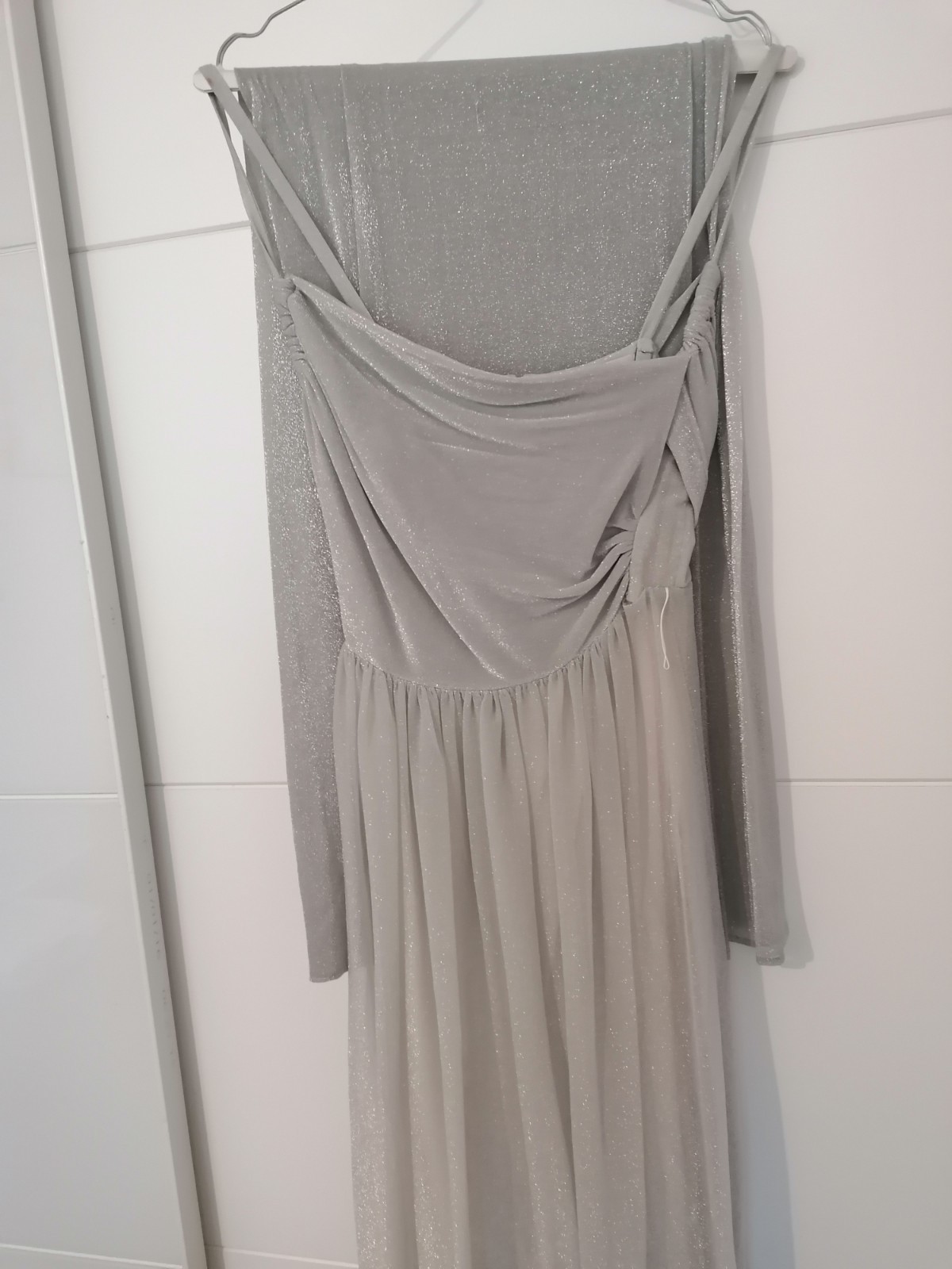 GoldStart Soirée Evening Dress Silver Lurex Glitter – Couture Munich-Paris
