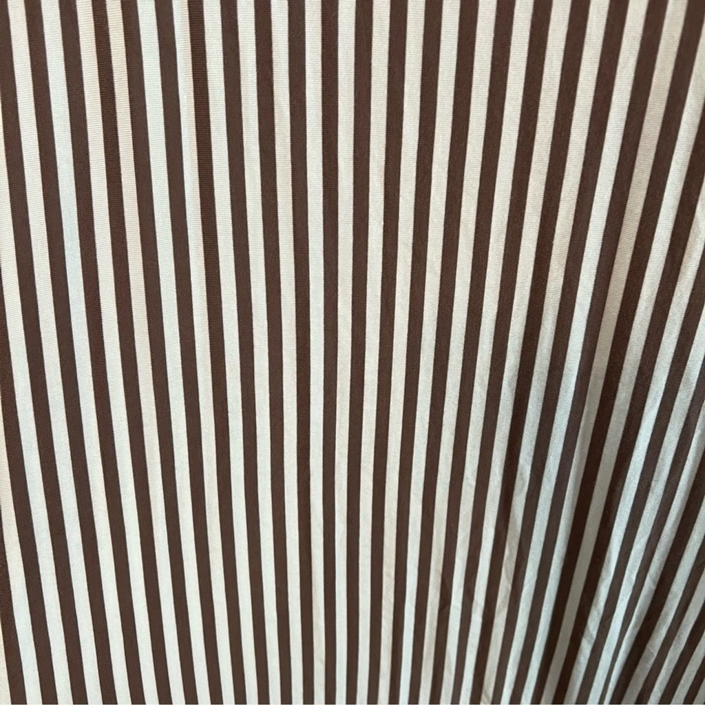 OSO Casuals Viscous Soft Stretchy Maxi Dress in Brown & White Striped Large