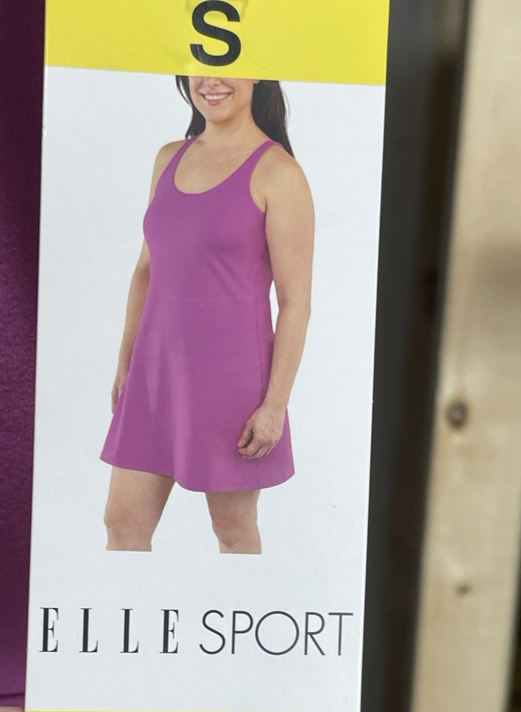Elle Sport Pink Active Tank Dress Women’s Mini Sleeveless Athletic Pockets S