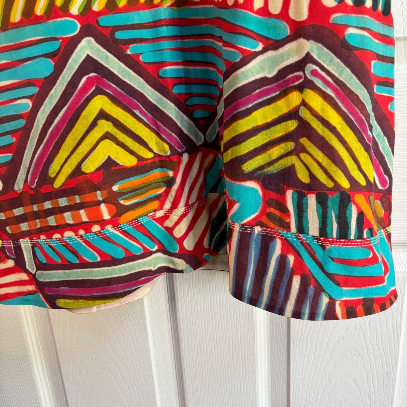 J.Crew Collection Geometric Tribal Print Cotton Halter Shift Dress Womens 10