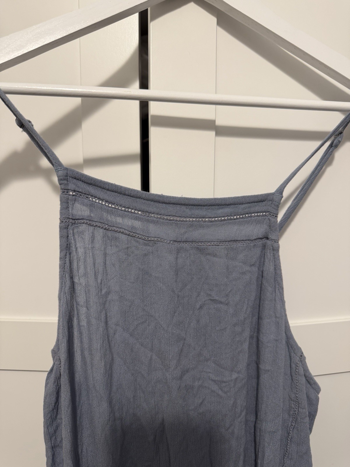 Ripcurl Size 12 ⁠Grey Blue Thin Strap Halter Cami Dress Summer Beach Sun Dress