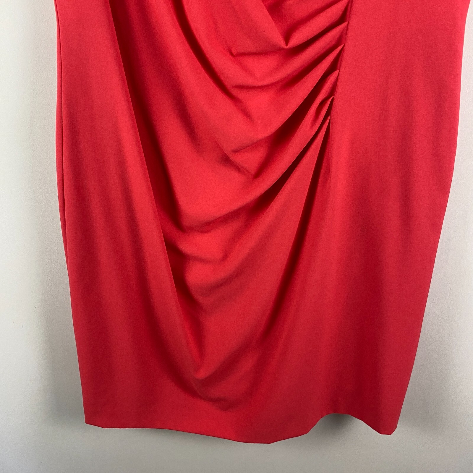 Calvin Klein Byzantine Watermelon Pink Ruched Dress Size 20W Sheath