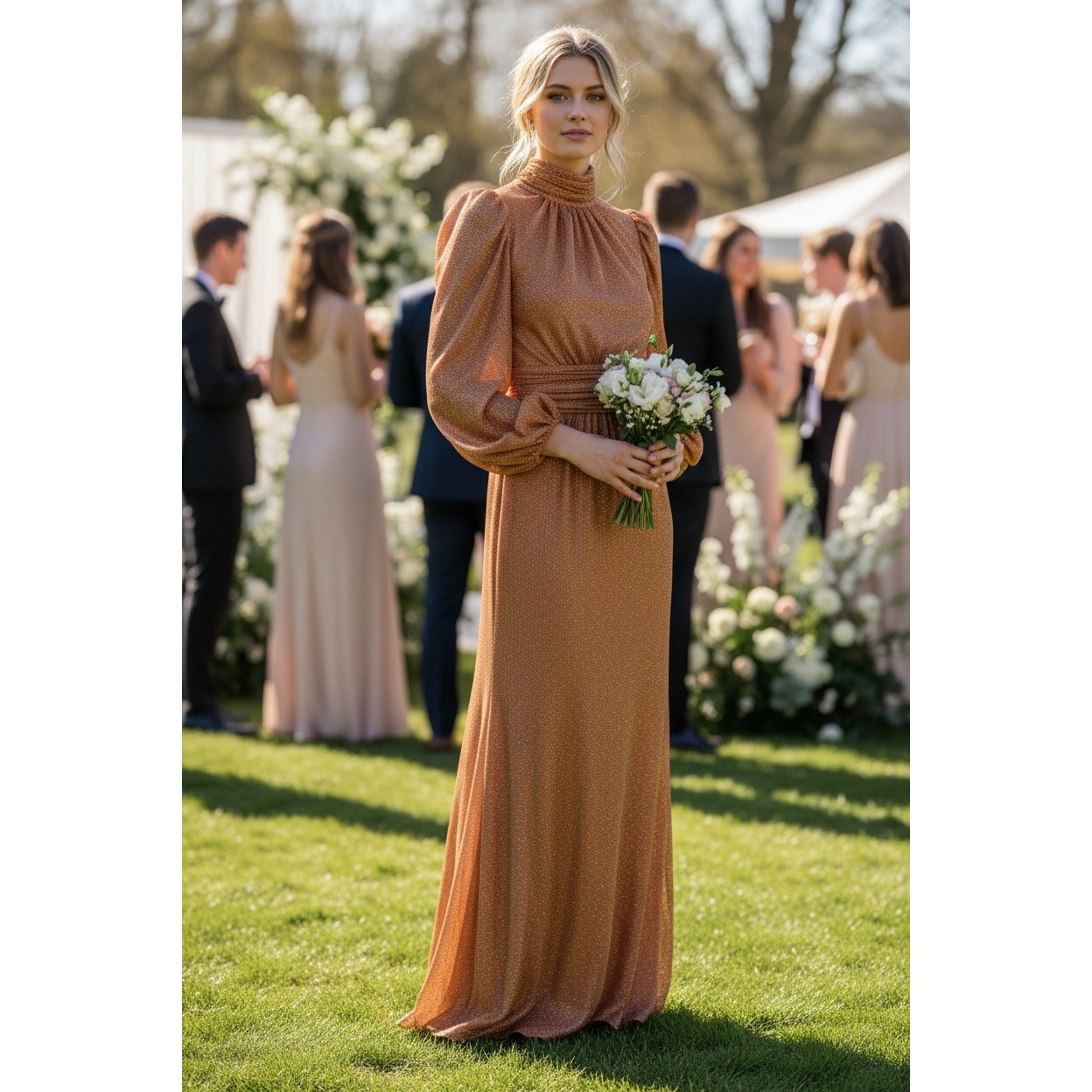 MACDUGGAL DRESS 2 GOWN ORANGE MOTHER OF THE BRIDE EVENING FORMAL WEDDING GUEST