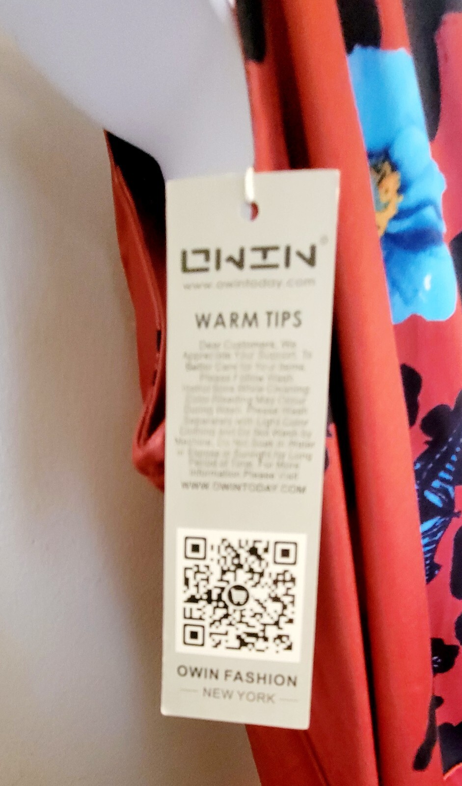 NWT Owin Muted Red Silky Butterfly A Line Dress Retro Fairy M