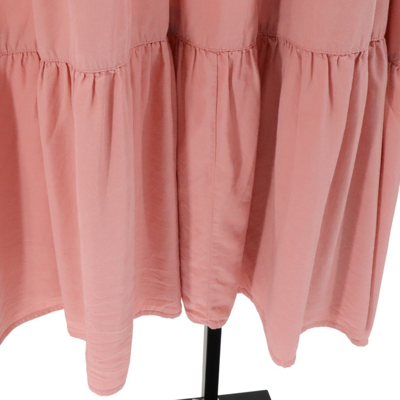The Drop Pink Tiered Maxi Dress Square Neck Sleeveless Cottagecore L