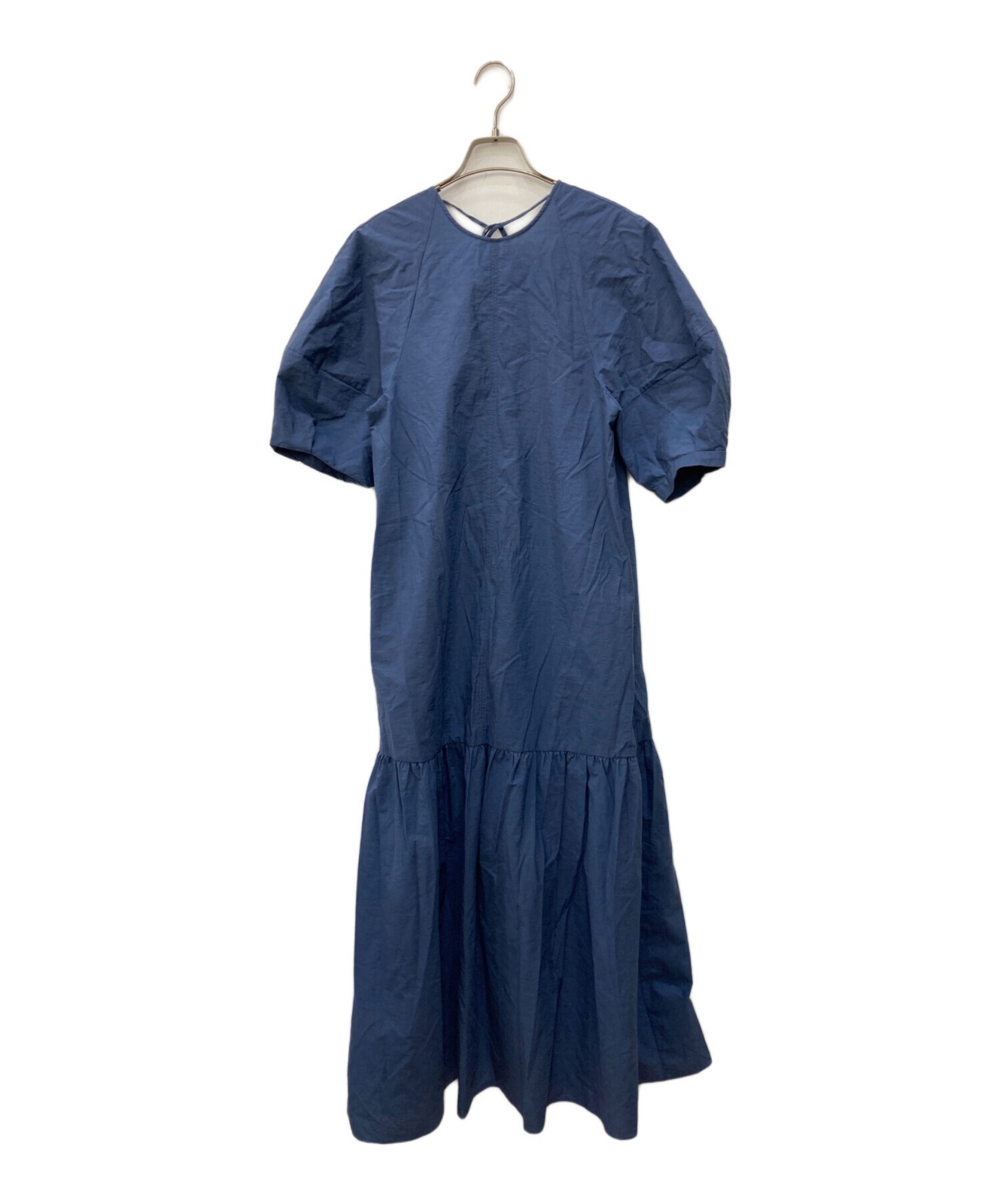 BEAUTY&YOUTH UNITED ARROWS Back Ribbon Volume Maxi Dress FREE Navy Ext+++
