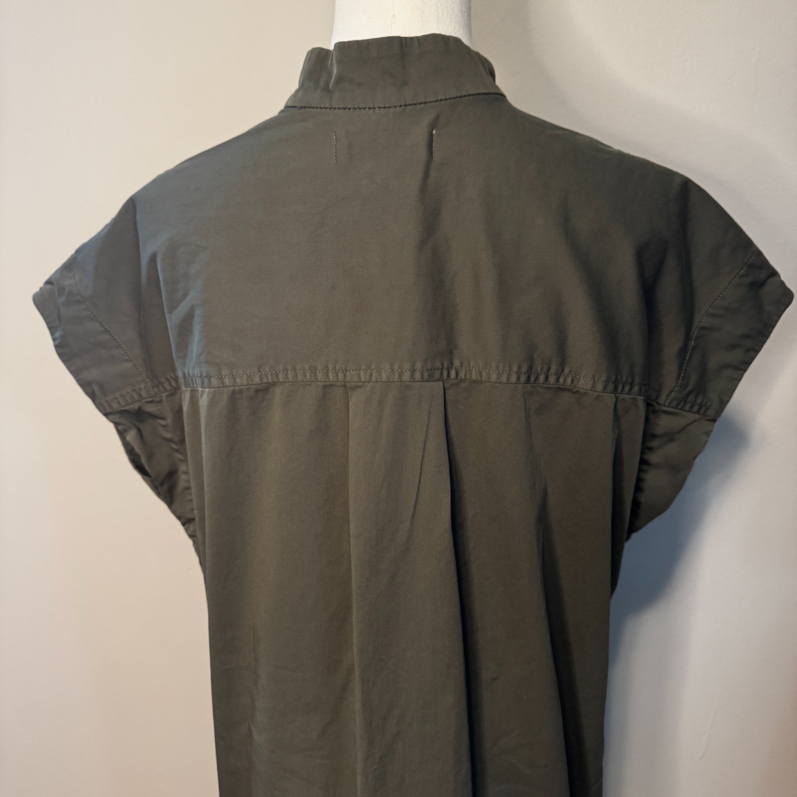 EVERLANE 2026 Easy Workwear Dress Olive Green Oversized Women’s Size Small
