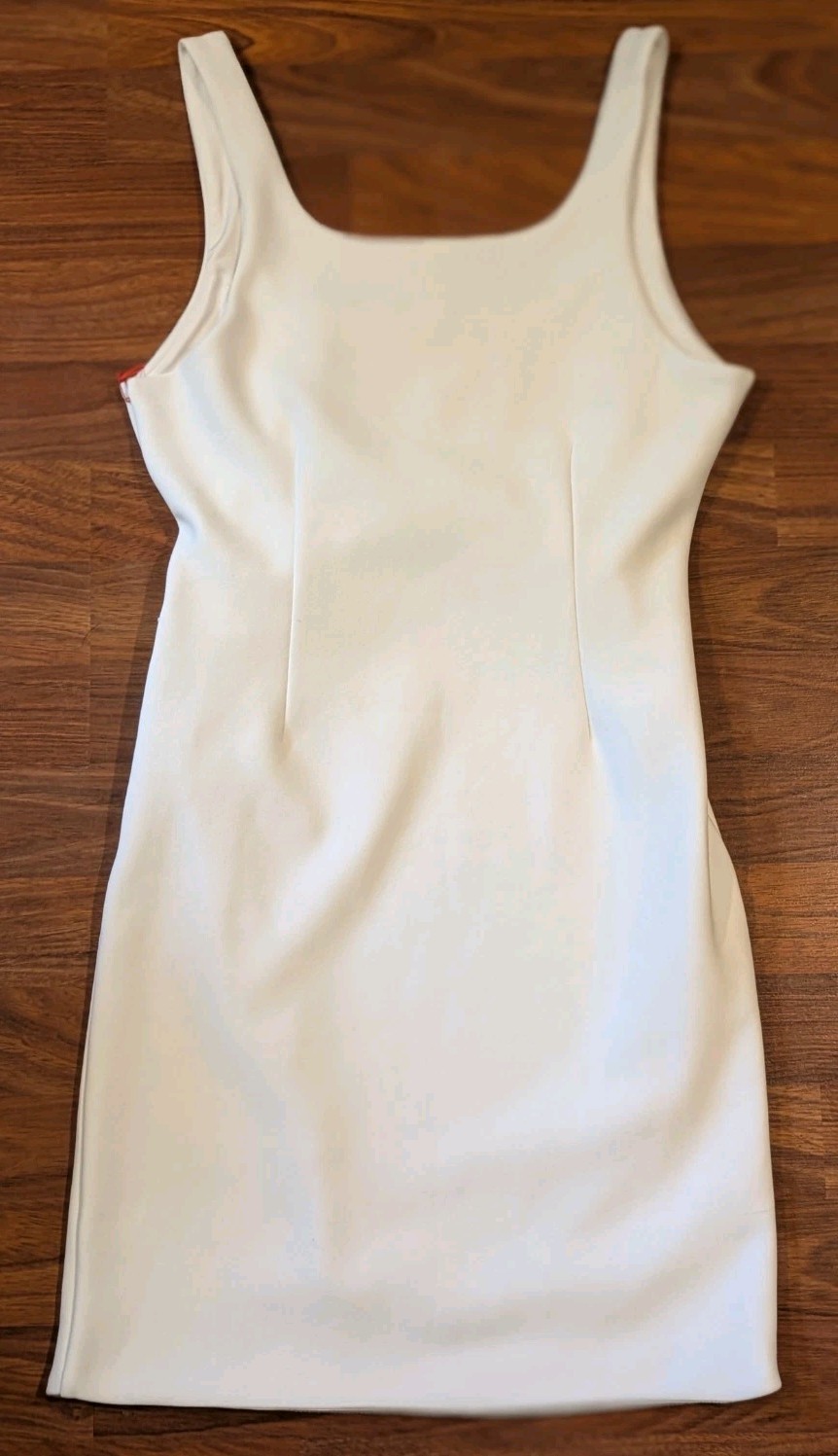 Open Edit Dress Small White Square Neck Mini Bodycon Sheath NWT Nordstrom $69.50