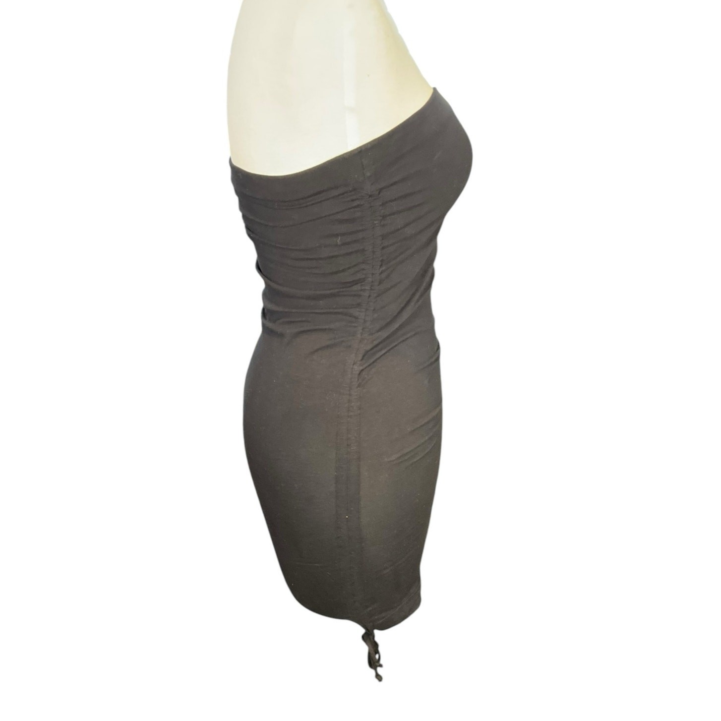 Lanston Strapless Mini Dress Tube Top DrawstRing Sides Light Weight Size Small