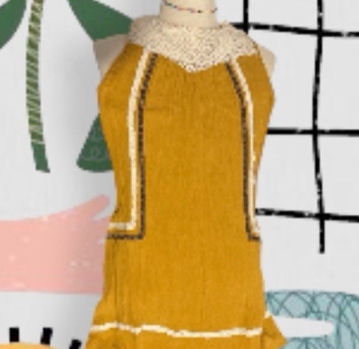 Rewind/Retro Boho Lace – Med-Halter Tunic Mini Dress Spring Elegance