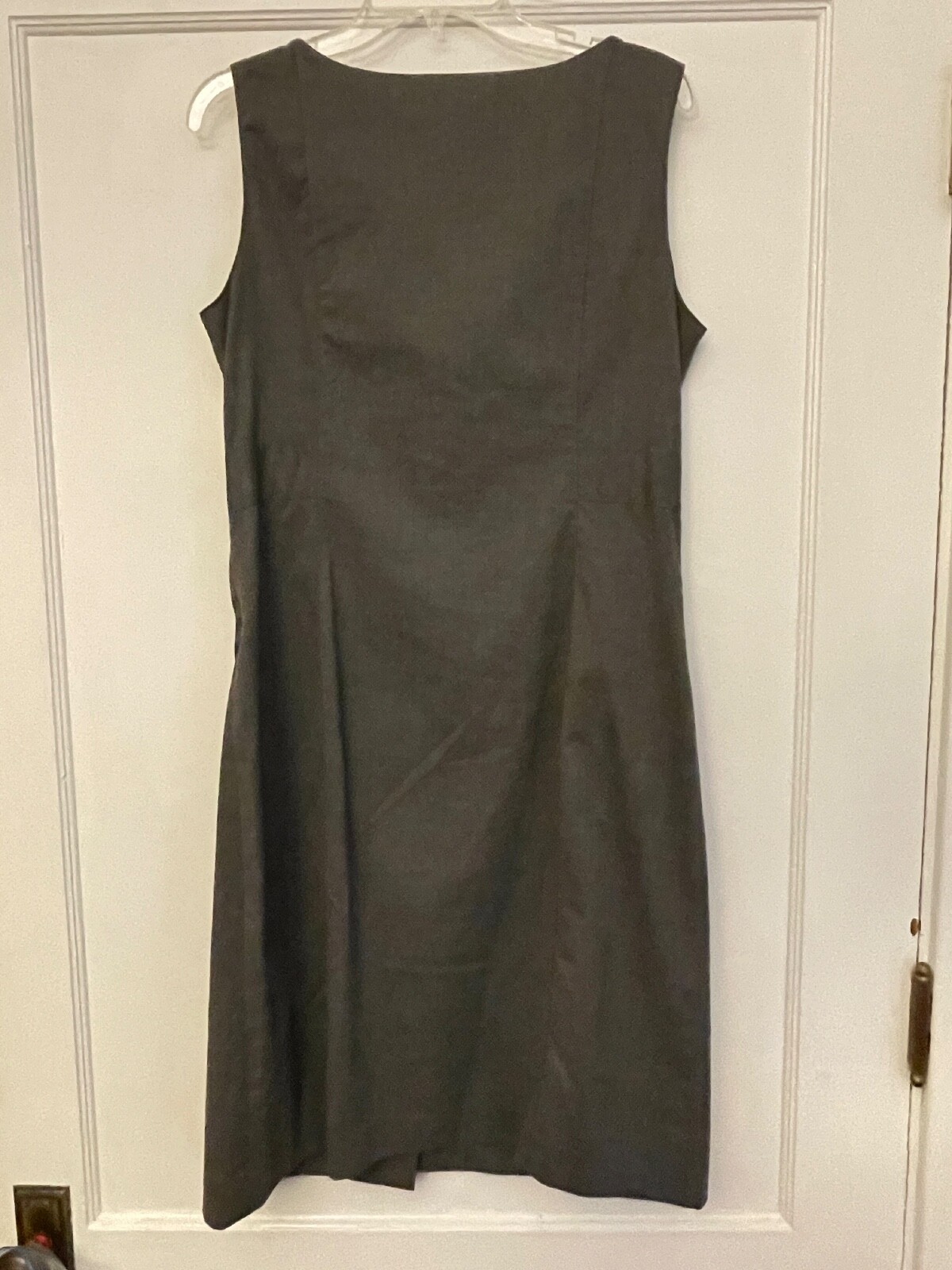 To The Max Sleeveless Side Zipper Front Button Panel Grey Dress Size L